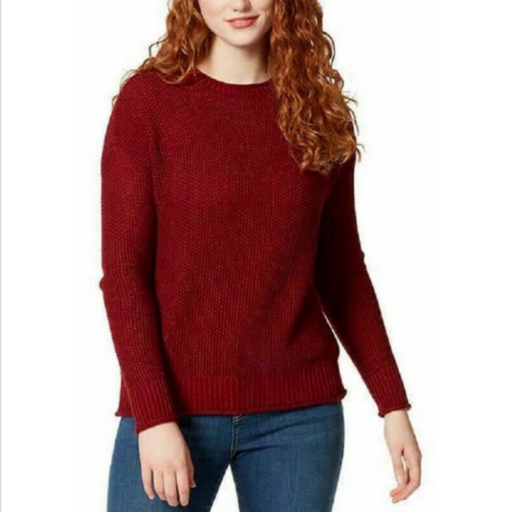 NWT Jessica Simpson Women's Crew Neck Winter Sweater Size XL Red 2B287